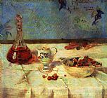 Paul Gauguin Canvas Paintings - Still Life with Cherries